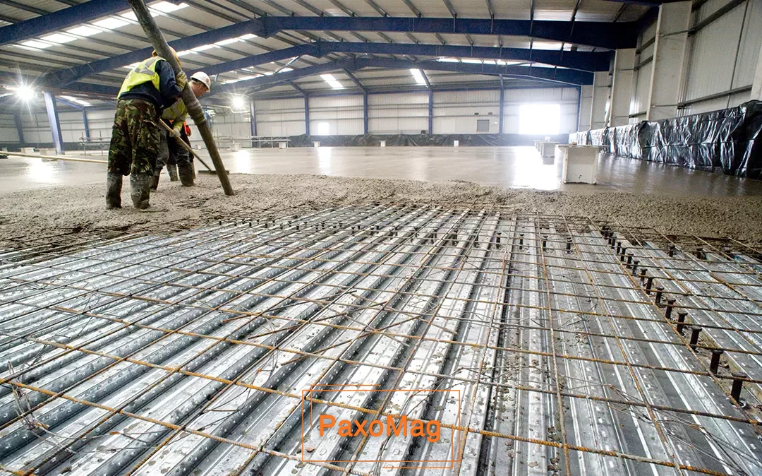 بتن ریزی روی عرشه فولادی