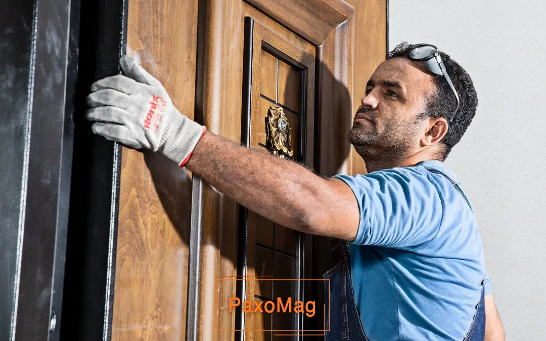 فردی در حال نصب چهارچوب درب ضد سرقت متفاوت از تصویر کاور