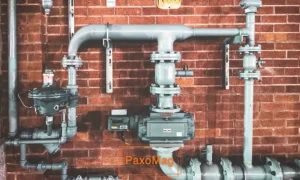 عکس از فضای موتورخانه و لوله کشی تاسیسات